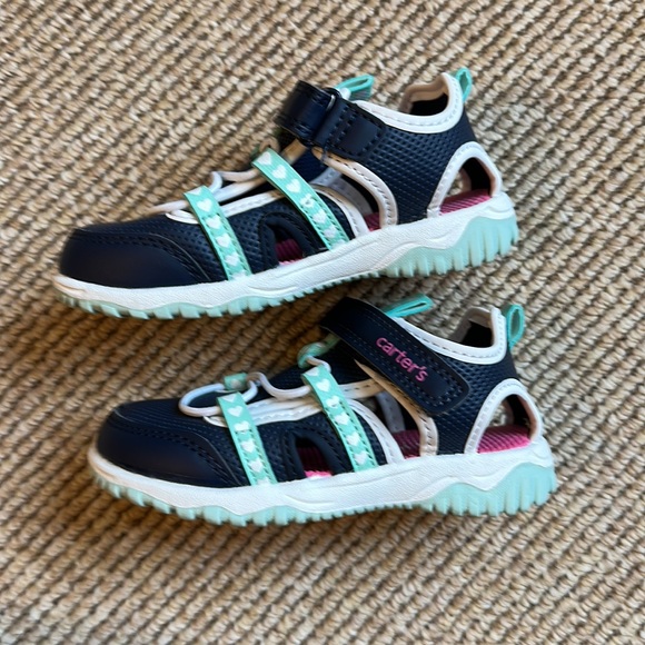 NWOT Carters toddler girl pink and blue and teal sandal sneakers size toddler 8 - Picture 4 of 5